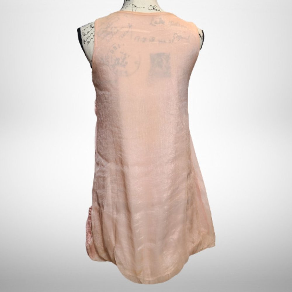 Sue Wong Beautiful Pink Rosette Roses Dress - Size 6 - Picture 7 of 12